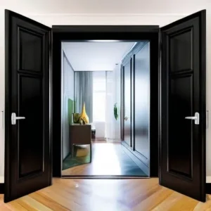 Черные двери: как вписать и не затемнить квартиру