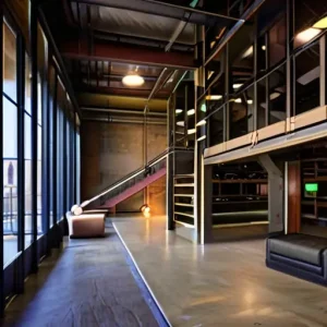 Индустриальный интерьер: отделка, освещение и мебель