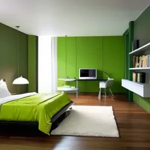 Зеленый цвет в интерьере: лучшие оттенки для спальни и кухни