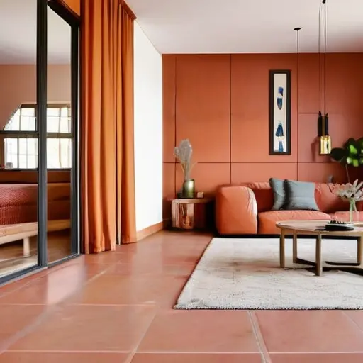 Терракотовый интерьер: удачные сочетания и материалы