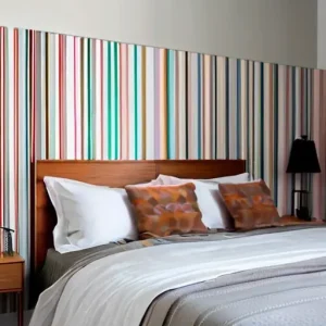 Как оформить изголовье кровати: мягкие панели, краска, рейки