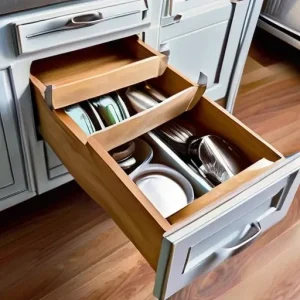 Как организовать хранение на кухне: карго, угол, ящики