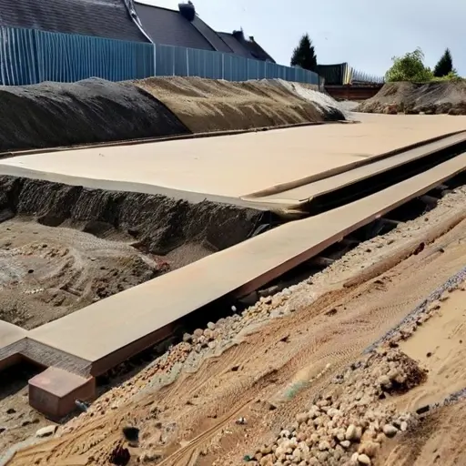 Подготовка основания под дом: песок, щебень, геотекстиль