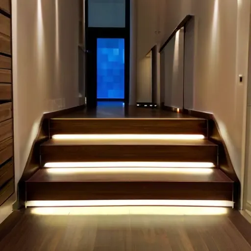 Освещение лестницы: автоматическая подсветка ступеней