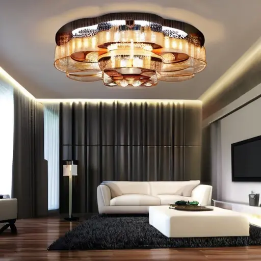 Световой дизайн гостиной: как совместить люстру и точечный свет