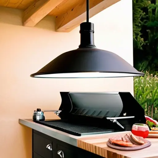 Освещение зоны барбекю: выбор термостойких плафонов