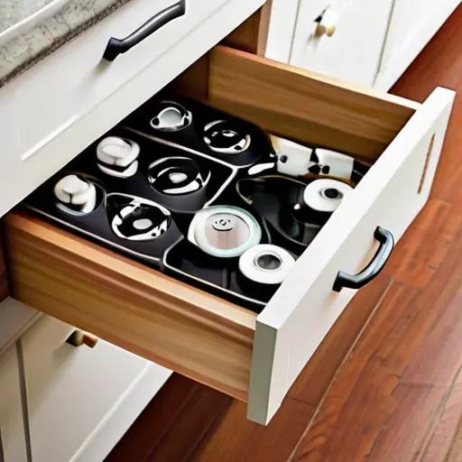 Скрытая установка розеток в кухонных выдвижных ящиках